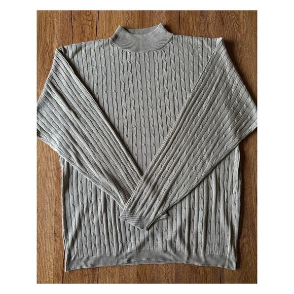 Cypress Grove Vintage 100% Silk Tan Sweater Size Medium